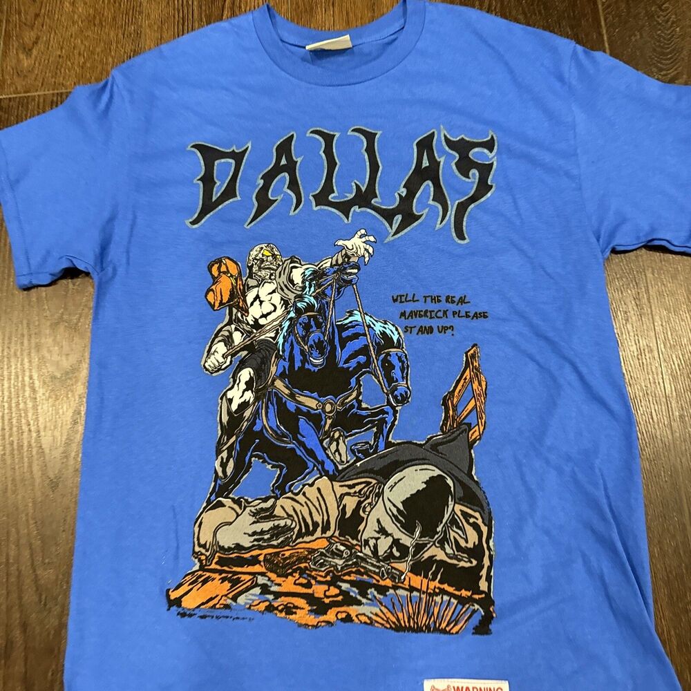 NWT Brand X Dallas Basketball T-Shirt; Skeleton Hoops; Men’s Sz L; Mavericks
